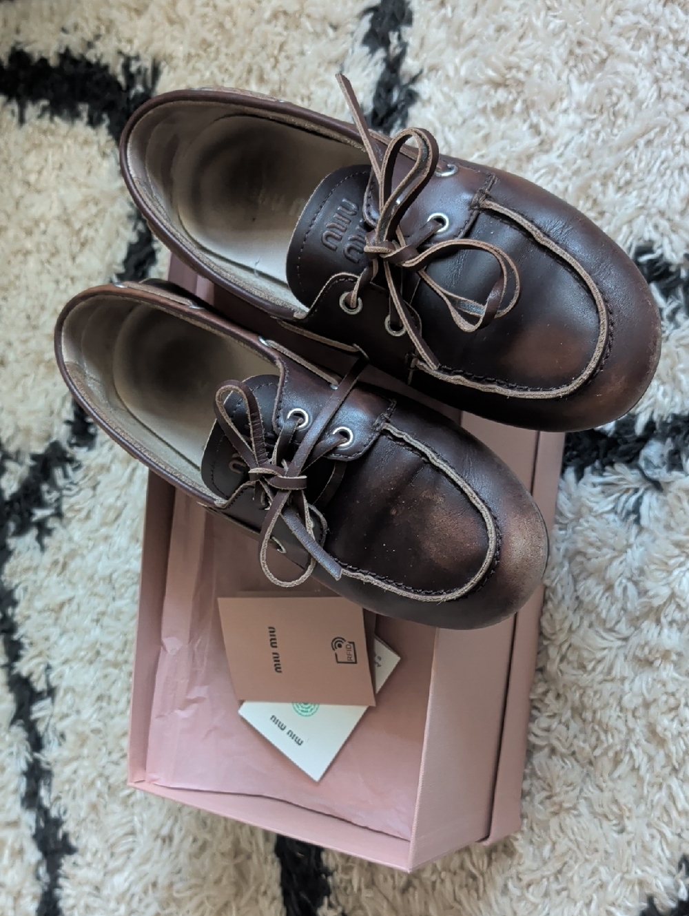 Authentic Miu Miu Leather Loafers 37 - Picture 3 of 4
